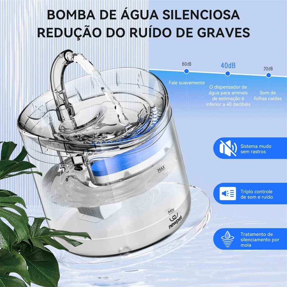 Bebedouro Automático para Gatos 2L com LED e Água Corrente - Imagem 3