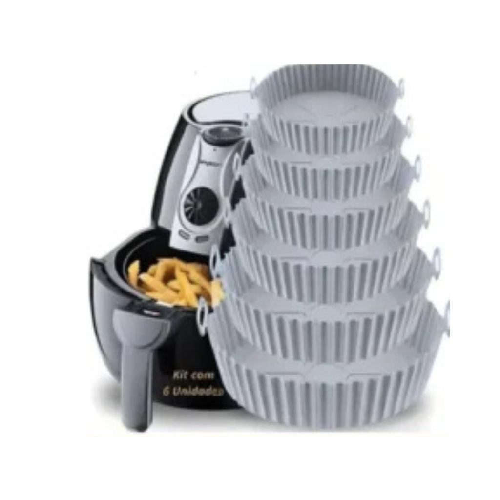 Formas de Silicone para Air Fryer Kit 6 Peças Reutilizáveis - Imagem 5