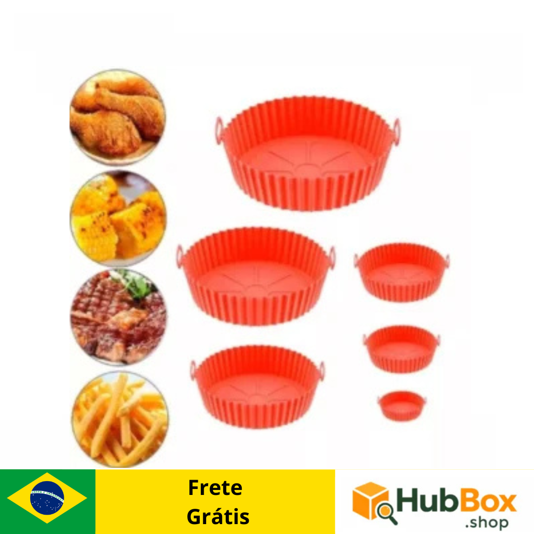 Formas de Silicone para Air Fryer Kit 6 Peças Reutilizáveis - Imagem 2